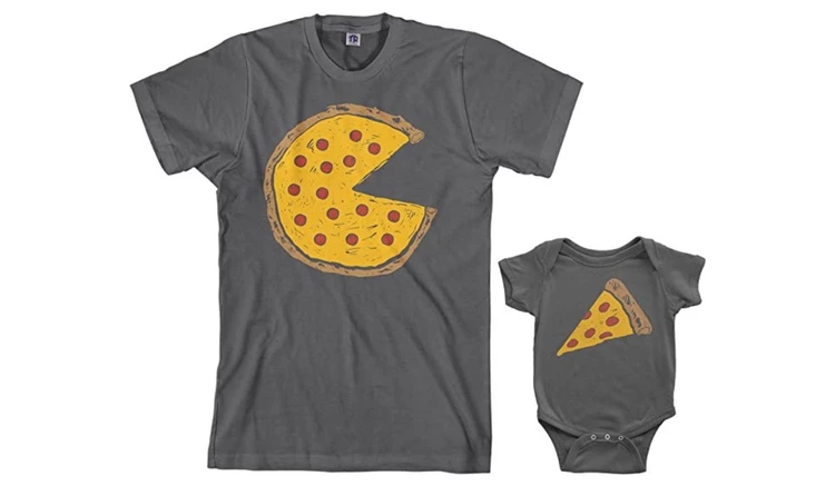 Pizza-and-slice t-shirts