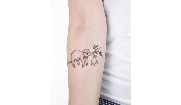 mother-son animal tattoo