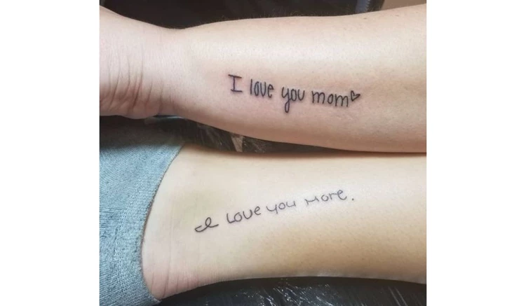 Mother and Son Tattoos 39 Design Ideas  Peanut