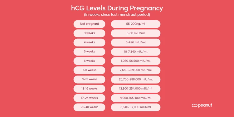 hCG levels chart