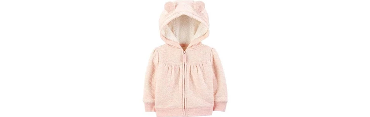 Simple Joys by Carter’s Unisex Babies’ Hooded Sweater Jacket with Sherpa Lining