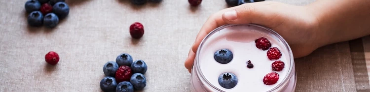 Yogur y fruta desayunos para niños