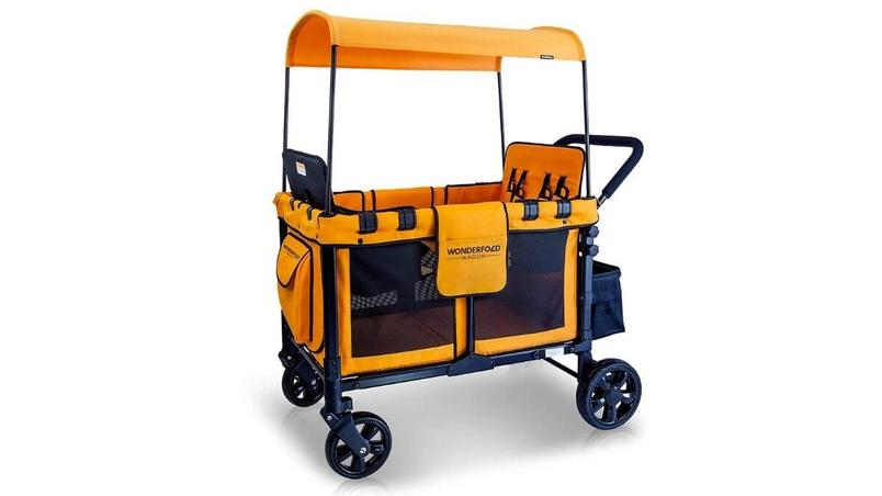 WONDERFOLD W4 4 Seater Multi-Function Quad Stroller Wagon