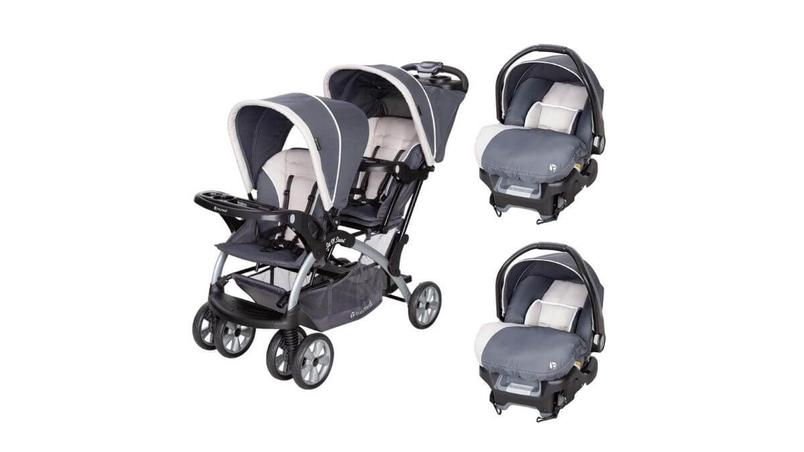 Baby Trend Sit N' Stand Double Stroller with Car Seats