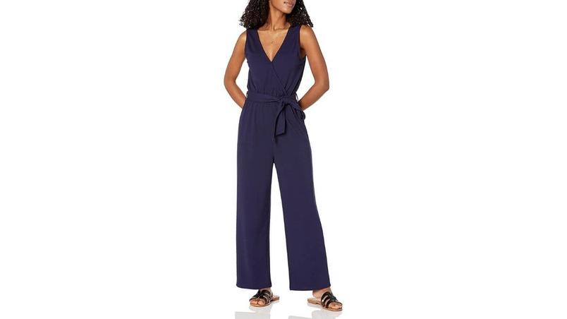 The Drop Women's @caralynmirand Sleeveless Wrap Nursing Jumpsuit