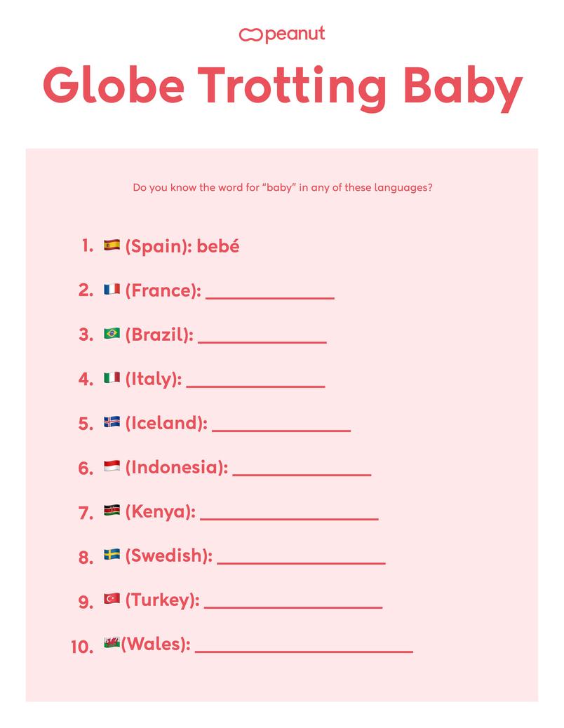 Free Printable Baby Shower Games - Globe Trotting Baby