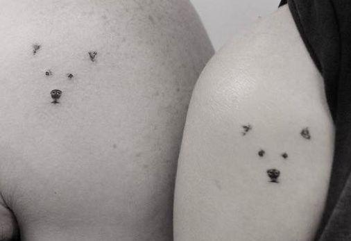 matching mom and son tattoos