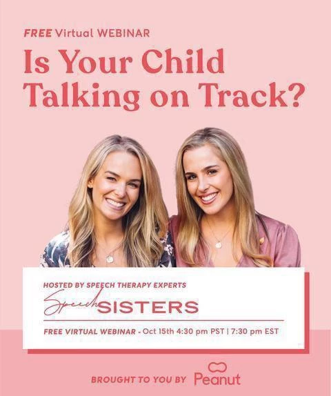 Live webinar Oct 15th- Is Your Child Talking on Track? ⬇️Register HERE